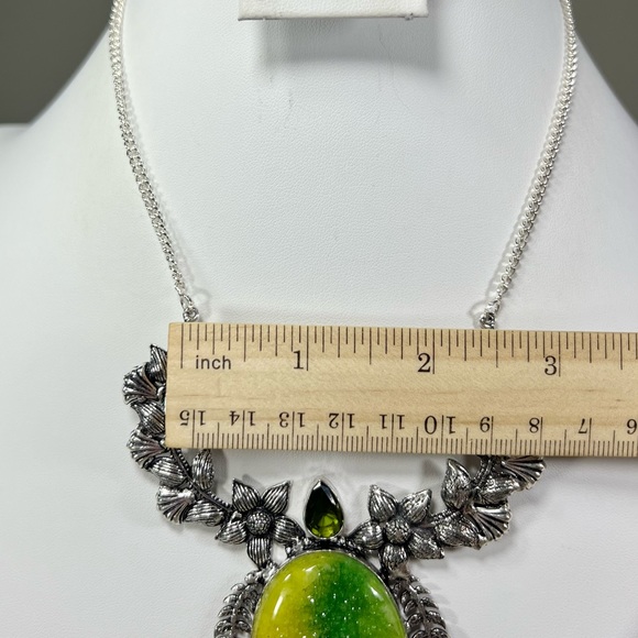 🌈 Unique Design Rainbow Solar Quartz 925 Large Stone Gemstone Necklace Bracelet - Picture 7 of 11